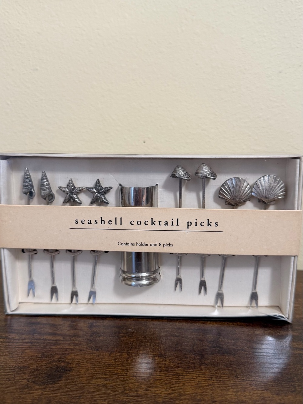 PIER 1 Seashell Cocktail Picks Set - Silver Tone